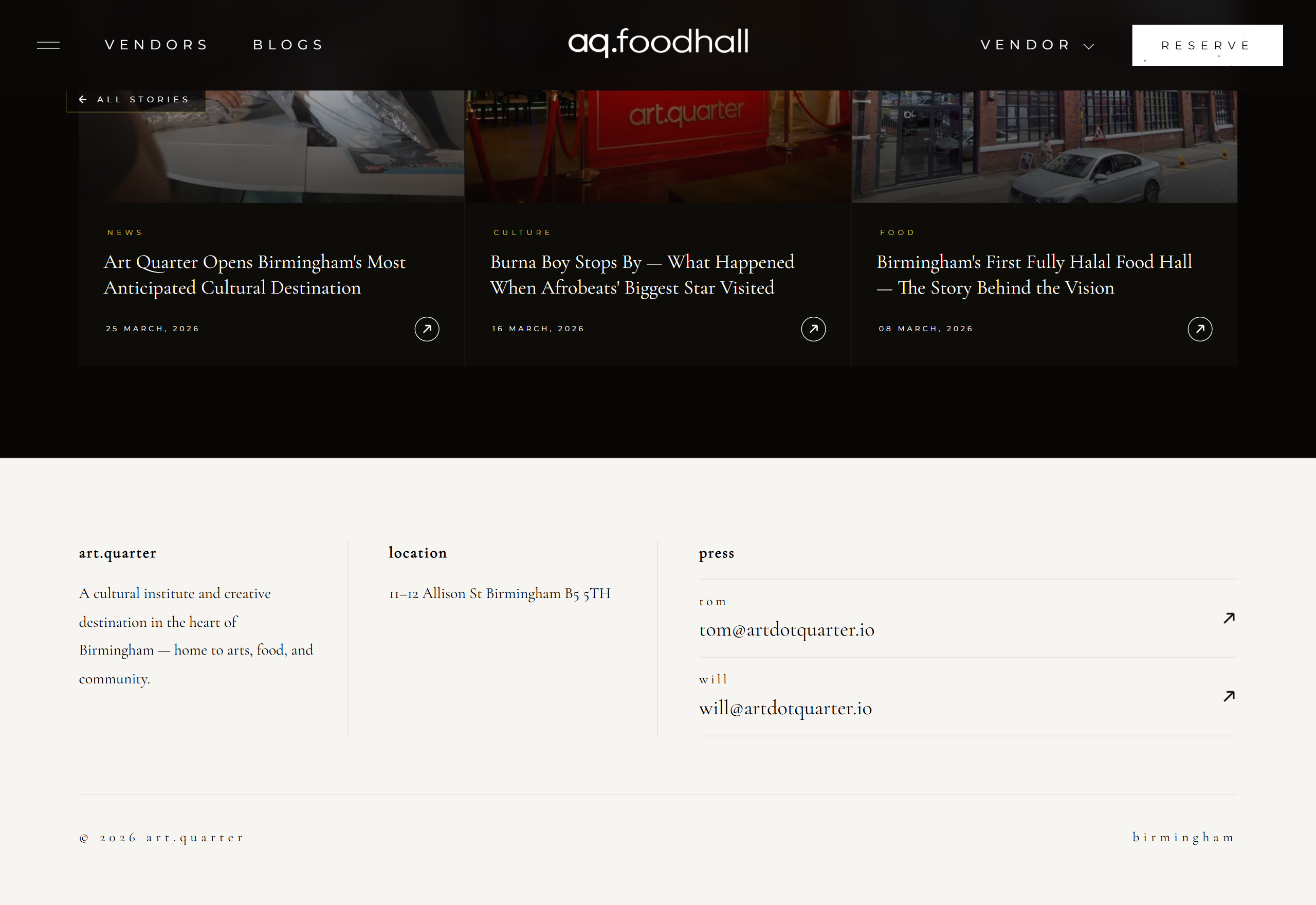 AQ Foodhall detail